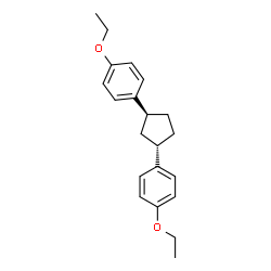ChemSpider 2D Image | 1,1'-[(1S,3S)-1,3-Cyclopentanediyl]bis(4-ethoxybenzene) | C21H26O2