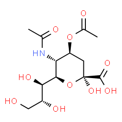 ChemSpider 2D Image | N-acetyl-4-O-acetylneuraminic acid | C13H21NO10