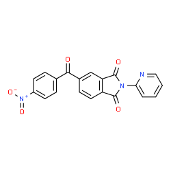 ChemSpider 2D Image | 5-(4-Nitrobenzoyl)-2-(2-pyridinyl)-1H-isoindole-1,3(2H)-dione | C20H11N3O5