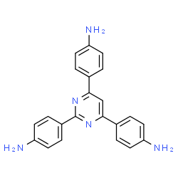 ChemSpider 2D Image | 4,4',4''-(2,4,6-Pyrimidinetriyl)trianiline | C22H19N5
