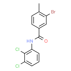 ChemSpider 2D Image | 3-Bromo-N-(2,3-dichlorophenyl)-4-methylbenzamide | C14H10BrCl2NO