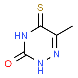 ChemSpider 2D Image | 6-Methyl-5-thioxo-4,5-dihydro-1,2,4-triazin-3(2H)-one | C4H5N3OS