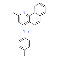 ChemSpider 2D Image | 2-Methyl-N-(4-methylphenyl)benzo[h]quinolin-4-aminium | C21H19N2