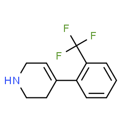 ChemSpider 2D Image | 4-[2-(Trifluoromethyl)phenyl]-1,2,3,6-tetrahydropyridine | C12H12F3N