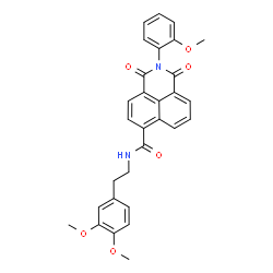 ChemSpider 2D Image | N-[2-(3,4-Dimethoxyphenyl)ethyl]-2-(2-methoxyphenyl)-1,3-dioxo-2,3-dihydro-1H-benzo[de]isoquinoline-6-carboxamide | C30H26N2O6