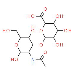 ChemSpider 2D Image | 2-Acetamido-2-deoxy-3-O-hexopyranuronosylhexopyranose | C14H23NO12