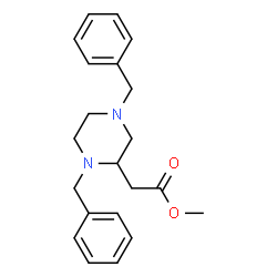 ChemSpider 2D Image | Methyl (1,4-dibenzyl-2-piperazinyl)acetate | C21H26N2O2
