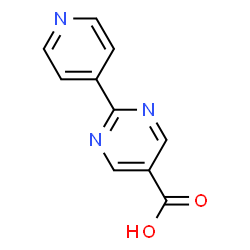 ChemSpider 2D Image | 2-pyrid-4-ylpyrimidine-5-carboxylic acid | C10H7N3O2