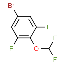 ChemSpider 2D Image | 5-Bromo-2-(difluoromethoxy)-1,3-difluorobenzene | C7H3BrF4O