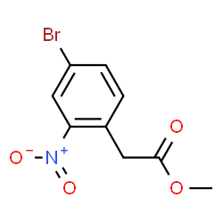 ChemSpider 2D Image | Methyl (4-bromo-2-nitrophenyl)acetate | C9H8BrNO4