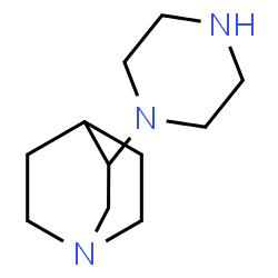 ChemSpider 2D Image | 3-(1-Piperazinyl)quinuclidine | C11H21N3