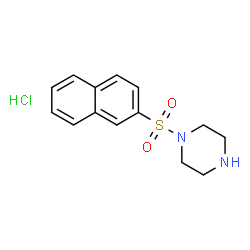 ChemSpider 2D Image | 1-(2-Naphthylsulfonyl)piperazine hydrochloride (1:1) | C14H17ClN2O2S