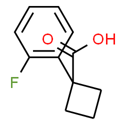 ChemSpider 2D Image | 1-(2-Fluorophenyl)cyclobutanecarboxylic acid | C11H11FO2