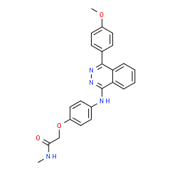 ChemSpider 2D Image | 2-(4-{[4-(4-Methoxyphenyl)-1-phthalazinyl]amino}phenoxy)-N-methylacetamide | C24H22N4O3