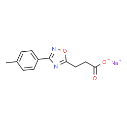 ChemSpider 2D Image | Sodium 3-[3-(4-methylphenyl)-1,2,4-oxadiazol-5-yl]propanoate | C12H11N2NaO3