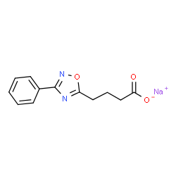 ChemSpider 2D Image | Sodium 4-(3-phenyl-1,2,4-oxadiazol-5-yl)butanoate | C12H11N2NaO3