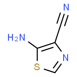 ChemSpider 2D Image | 5-Amino-1,3-thiazole-4-carbonitrile | C4H3N3S