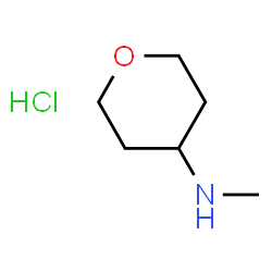 ChemSpider 2D Image | N-methyltetrahydro-2H-pyran-4-amine hydrochloride | C6H14ClNO