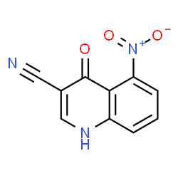 ChemSpider 2D Image | 5-Nitro-4-oxo-1,4-dihydrochinolin-3-carbonitril | C10H5N3O3