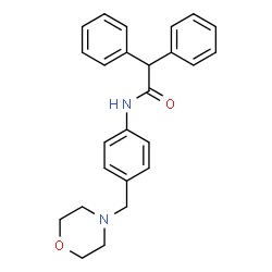 ChemSpider 2D Image | N-[4-(4-Morpholinylmethyl)phenyl]-2,2-diphenylacetamide | C25H26N2O2