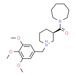 ChemSpider 2D Image | (3R)-3-(1-Azepanylcarbonyl)-1-(3,4,5-trimethoxybenzyl)piperidinium | C22H35N2O4