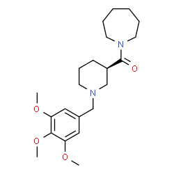 ChemSpider 2D Image | 1-Azepanyl[(3R)-1-(3,4,5-trimethoxybenzyl)-3-piperidinyl]methanone | C22H34N2O4