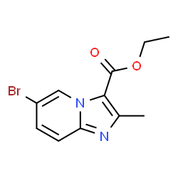 ChemSpider 2D Image | Ethyl 6-bromo-2-methylimidazo[1,2-a]pyridine-3-carboxylate | C11H11BrN2O2