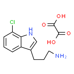 ChemSpider 2D Image | 3-(7-Chloro-1H-indol-3-yl)propan-1-amine oxalate | C13H15ClN2O4