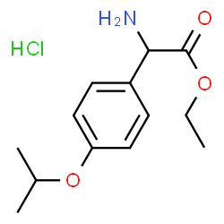 ChemSpider 2D Image | Ethyl amino(4-isopropoxyphenyl)acetate hydrochloride (1:1) | C13H20ClNO3