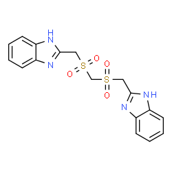 ChemSpider 2D Image | 2,2'-[Methylenebis(sulfonylmethylene)]bis(1H-benzimidazole) | C17H16N4O4S2
