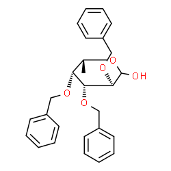 ChemSpider 2D Image | 2,3,4-Tri-O-benzyl-6-deoxy-D-allopyranose | C27H30O5