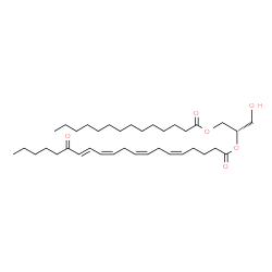 ChemSpider 2D Image | (2S)-1-Hydroxy-3-(tetradecanoyloxy)-2-propanyl (5Z,8Z,11Z,13E)-15-oxo-5,8,11,13-icosatetraenoate | C37H62O6