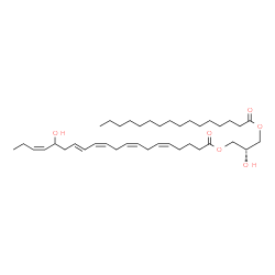 ChemSpider 2D Image | (2S)-2-Hydroxy-3-(palmitoyloxy)propyl (5Z,8Z,11Z,13E,17Z)-16-hydroxy-5,8,11,13,17-icosapentaenoate | C39H66O6