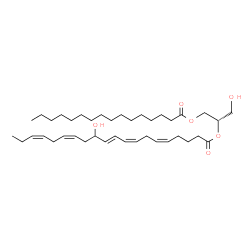 ChemSpider 2D Image | (2S)-1-Hydroxy-3-(palmitoyloxy)-2-propanyl (5Z,8Z,10E,14Z,17Z)-12-hydroxy-5,8,10,14,17-icosapentaenoate | C39H66O6