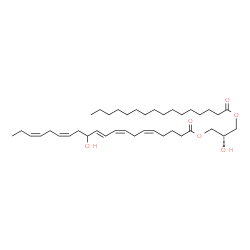 ChemSpider 2D Image | (2S)-2-Hydroxy-3-(palmitoyloxy)propyl (5Z,8Z,10E,14Z,17Z)-12-hydroxy-5,8,10,14,17-icosapentaenoate | C39H66O6