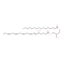 ChemSpider 2D Image | (2S)-2-Hydroxy-3-(palmitoyloxy)propyl (6E,8Z,11Z,14Z,17Z)-5-hydroxy-6,8,11,14,17-icosapentaenoate | C39H66O6