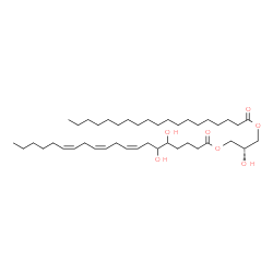 ChemSpider 2D Image | (2S)-2-Hydroxy-3-(nonadecanoyloxy)propyl (8Z,11Z,14Z)-5,6-dihydroxy-8,11,14-icosatrienoate | C42H76O7