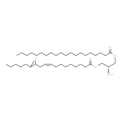 ChemSpider 2D Image | 2-Hydroxy-3-{[(9Z)-11-(3-pentyl-2-oxiranyl)-9-undecenoyl]oxy}propyl icosanoate | C41H76O6