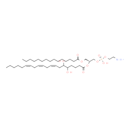 ChemSpider 2D Image | (18R)-24-Amino-21-hydroxy-21-oxido-15-oxo-16,20,22-trioxa-21lambda~5~-phosphatetracosan-18-yl (8Z,11Z,14Z)-5,6-dihydroxy-8,11,14-icosatrienoate | C40H74NO10P