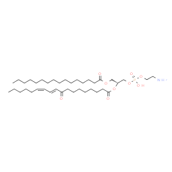 ChemSpider 2D Image | (19R)-25-Amino-22-hydroxy-22-oxido-16-oxo-17,21,23-trioxa-22lambda~5~-phosphapentacosan-19-yl (10E,12Z)-9-oxo-10,12-octadecadienoate | C39H72NO9P