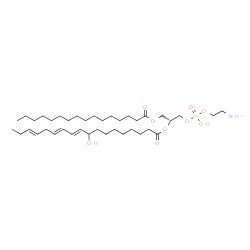 ChemSpider 2D Image | (19R)-25-Amino-22-hydroxy-22-oxido-16-oxo-17,21,23-trioxa-22lambda~5~-phosphapentacosan-19-yl (10E,12E,15E)-9-hydroxy-10,12,15-octadecatrienoate | C39H72NO9P
