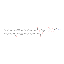 ChemSpider 2D Image | (2R)-3-{[(2-Aminoethoxy)(hydroxy)phosphoryl]oxy}-2-{[(9Z)-11-(3-pentyl-2-oxiranyl)-9-undecenoyl]oxy}propyl (9Z)-9-hexadecenoate | C39H72NO9P