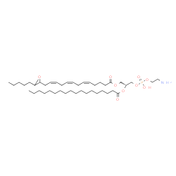 ChemSpider 2D Image | (2Z,5Z,8Z,16R)-22-Amino-19-hydroxy-19-oxido-13-oxo-1-(3-pentyl-2-oxiranyl)-14,18,20-trioxa-19lambda~5~-phosphadocosa-2,5,8-trien-16-yl stearate | C43H78NO9P