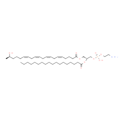 ChemSpider 2D Image | (2R)-3-{[(2-Aminoethoxy)(hydroxy)phosphoryl]oxy}-2-(stearoyloxy)propyl (5Z,8Z,11Z,14Z,19R)-19-hydroxy-5,8,11,14-icosatetraenoate | C43H78NO9P