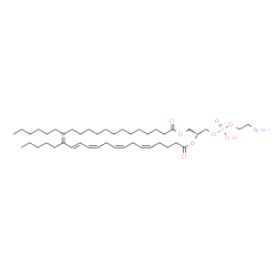 ChemSpider 2D Image | (23R)-29-Amino-26-hydroxy-26-oxido-20-oxo-21,25,27-trioxa-26lambda~5~-phosphanonacosan-23-yl (5Z,8Z,11Z,13E)-15-oxo-5,8,11,13-icosatetraenoate | C45H80NO9P