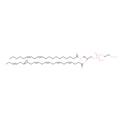 ChemSpider 2D Image | (2R)-3-{[(2-Aminoethoxy)(hydroxy)phosphoryl]oxy}-2-{[(4Z,7Z,10Z,13Z)-15-{3-[(2Z)-2-penten-1-yl]-2-oxiranyl}-4,7,10,13-pentadecatetraenoyl]oxy}propyl (11Z,14Z)-11,14-icosadienoate | C47H78NO9P