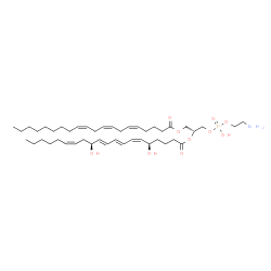 ChemSpider 2D Image | (9Z,12Z,15Z,23R)-29-Amino-26-hydroxy-26-oxido-20-oxo-21,25,27-trioxa-26lambda~5~-phosphanonacosa-9,12,15-trien-23-yl (5R,6Z,8E,10E,12S,14Z)-5,12-dihydroxy-6,8,10,14-icosatetraenoate | C45H76NO10P