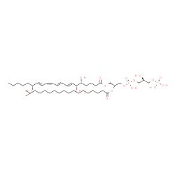 ChemSpider 2D Image | (2R,8S)-5,8,11,11-Tetrahydroxy-2-[(17-methyloctadecanoyl)oxy]-5,11-dioxido-4,6,10-trioxa-5lambda~5~,11lambda~5~-diphosphaundec-1-yl (5R,6R,7E,9E,11Z,13E,15R)-5,6,15-trihydroxy-7,9,11,13-icosatetraenoa
te | C45H82O16P2