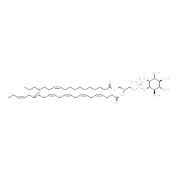 ChemSpider 2D Image | (2R)-3-[(Hydroxy{[(1S,2R,3R,4S,5S,6R)-2,3,4,5,6-pentahydroxycyclohexyl]oxy}phosphoryl)oxy]-2-{[(4Z,7Z,10Z,13Z)-15-{3-[(2Z)-2-penten-1-yl]-2-oxiranyl}-4,7,10,13-pentadecatetraenoyl]oxy}propyl (11Z)-11-
octadecenoate | C49H81O14P