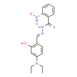 ChemSpider 2D Image | N'-{(E)-[4-(Diethylamino)-2-hydroxyphenyl]methylene}-2-nitrobenzohydrazide | C18H20N4O4